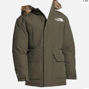 The North Face Men McMurdo Parka Jacket NEW Green Taupe $350